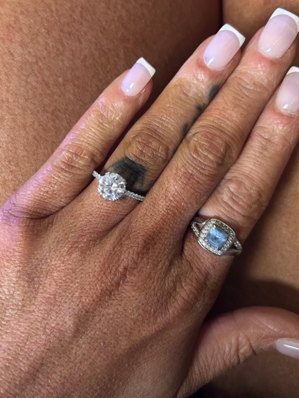 2 carat 14k white gold engagement ring